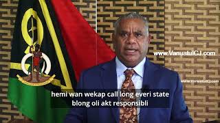 Minister Jotham Napat celebrates UNGA win with citizens