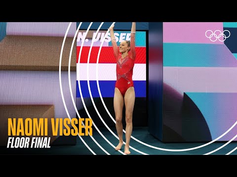 Naomi Visser's floor routine to Eurovision's Barbara Pravi "Voila" at Paris 2024 🇫🇷✨ | Top Moments