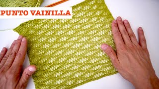 Como Tejer El Espectacular Punto Vainilla a Dos Agujas / Tutorial
