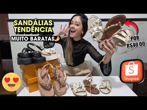 comprei os calçados MAIS BARATOS da Shopee - compras SHOPEE calçados lindos e cupons