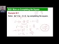 Completing the Square Techniques