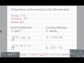 Temperature and Pressure Conversions