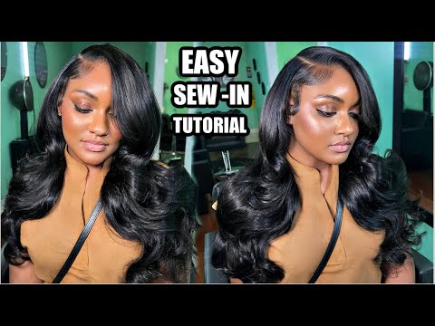 FLAWLESS TRADITIONAL SEW IN WEAVE w/Natural Leave Out DETAILED SIDE PART SEW IN TUTORIAL FT ULA HAIR