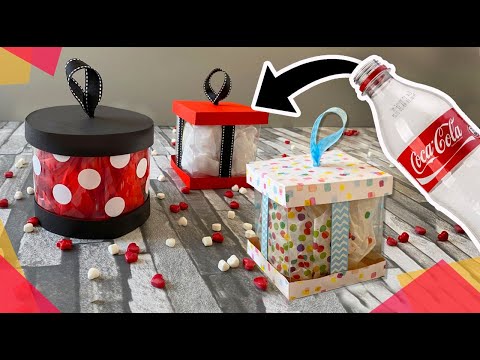 ♻️ Cómo hacer Cajitas de Regalo reutilizando botellas de Plástico 🍾 🍾