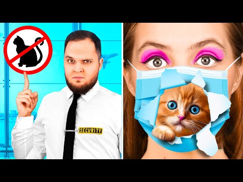 Sneak Pets Into The Plane | Prank Wars by PaRaRa Challenge