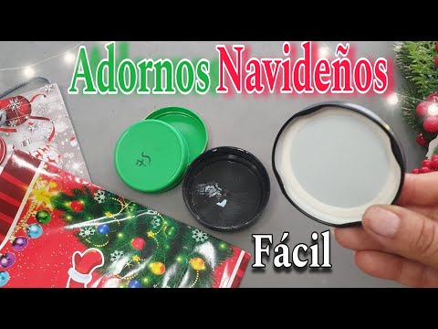 💥TRANSFORMA Sencillas TAPAS PLÁSTICAS ♻️ en HERMOSAS DECORACIONES NAVIDEÑAS 🎄 Amarás el Resultado 😱