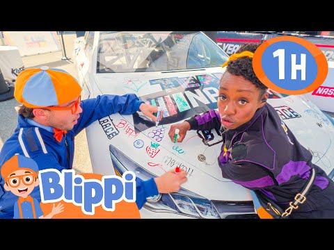 Blippi and Meekah Work the Race Track 🚗 Vehicles For Kids | Kids TV | Educational Videos for Kids