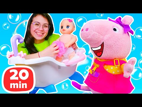 Juegos con Peppa y la bebé Alive. Vídeos para bebés