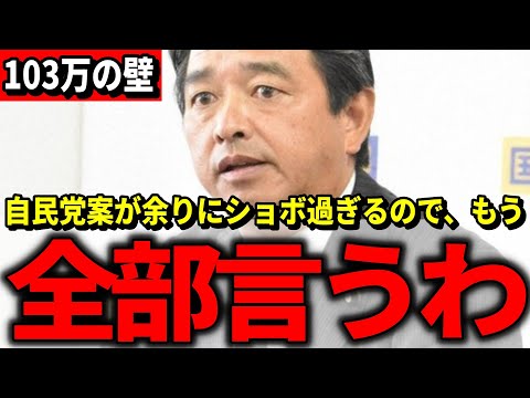 【国民激怒】自民党の「103万の壁」案がショボすぎる！公明党も拒否！国民民主 vs 維新 vs 自民の最終攻防！