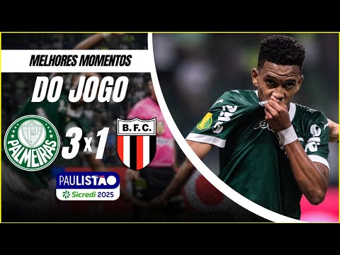 🔥 Palmeiras Vira no Fim e Segue Vivo! | Palmeiras 3x1 Botafogo-SP | Melhores Momentos | Paulistão