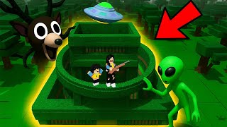NOS INVADEN LOS ALIENS Y CONSTRUIMOS UN MEGA BUNKER EN 99 NOCHES EN EL BOSQUE roblox |  paolazgames