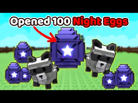 I Opened 100 Night Eggs… How Many Raccoons Did I Get?! 🦝🌙