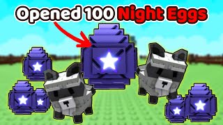 I Opened 100 Night Eggs… How Many Raccoons Did I Get?! 🦝🌙