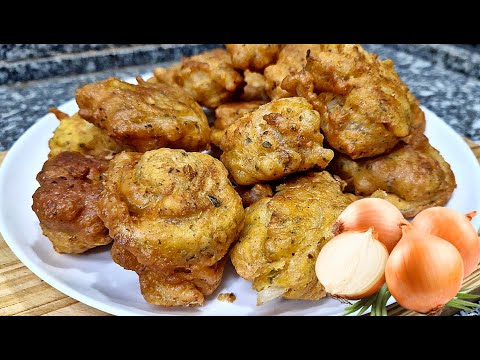 BOLINHO DE  ARGOLAS DE CEBOLA DELICIOSO FÁCIL VALE UMA REFEIÇÃO RENDE MUITO E ALIMENTA