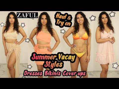 ZAFUL Summer Vacation Outfit Ideas and Swimsuits Haul