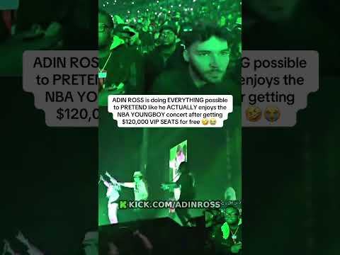 Adin Ross Was Pretending To Have A Good Time At NBA Youngboy's Show💀 #adin #funny #ishowspeed #clips