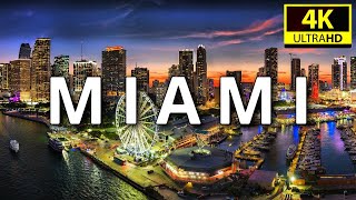 Miami, Florida, USA by Drone - 4K Video Ultra HD [HDR]