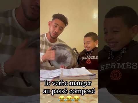 Le verbe manger au passé composé 😂😂صحاب الباك تسناو طريقة لحفظ الدروس بالمقلة 😂📚 3