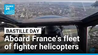 YouTube video thumbnail: France's Combat Helicopters Train Ahead of Bastille day Parade