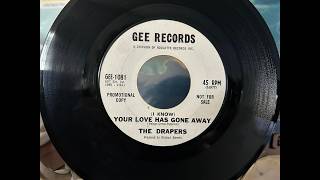 THE DRAPERS on GEE - both sides, soulful doo wop 45 (the Drifters moonlighting)