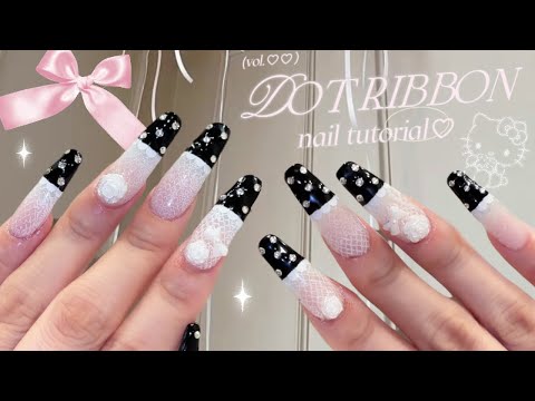 【self nail】ﾌﾟﾁﾌﾟﾗで出来る.ᐟ‪ドットレースgirly nail 🎀⋆. 𐙚 ˚ SHEIN | ｱﾘｴｸ