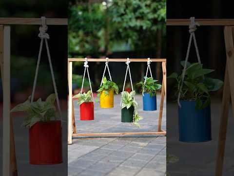 DIY Planter Hanging Frame 🪴 #craftyhome #diy #home #homedecor #handmadeplanter #craftyliving #craft