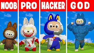 Minecraft LABUBU STATUE BUILD CHALLENGE - NOOB vs PRO vs HACKER vs GOD