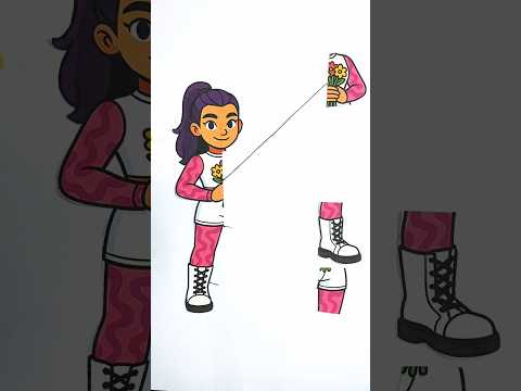 Rumi K-POP Demon Hunter Rope Correcting Paper Craft Challenge😍😍 #kpop #trend #kpopdemonhunter
