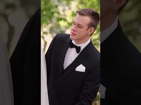 The first look every bride deserves ๐ฅน #emotional #couplegoals #weddinginspo