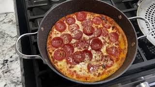 Pan Pizza Made From a Frozen Pizza