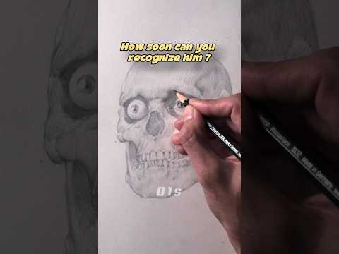 How soon can you recognize him? #art #skull #drawing