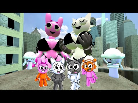 MEGA SMALL INCREDIBOX SPRUNKI FAMILY, FROM FULL HOTEL OF ANGRY MUNCI AND MORE NEXTBOTS in GMOD!