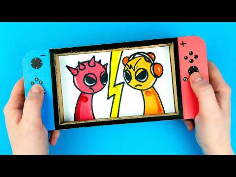 DRAWING & PAPER CRAFT NINTENDO RADDY x OREN 🥴 for fans INCREDIBOX SPRUNKI