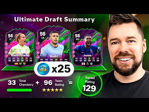 I did 25 FUT Drafts and got __ 129’s!!
