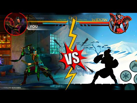 Shadow Fight 2 Widow vs Shadow Fight 4 Arena New Hero Widow