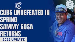 Cubs Undefeated in Spring Training| Sammy Sosa Returns| Update from Mesa at Sloan Park #cactusleague