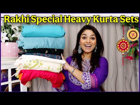 Amazon Rakhi special kurta pant haul / Heavy kurta pant Haul / Real Mirror & Ajrakh Kurti / Vaishali