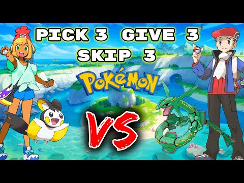 We Pick 3 Give 3 and Skip 3 RANDOM WILD POKEMON... THEN WE FIGHT! Pokemon Sword and Shield