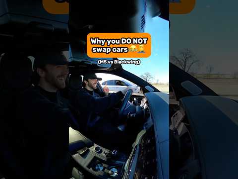 Why you DO NOT swap cars with a stranger! ๐๐คฆโโ๏ธ (M5 vs BLACKWING!) #fail #shorts #edit #cars #BMW
