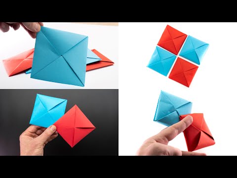 4 way to Make envelope Squid Game Ddakji | Korean Paper Toy | Origami