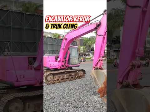 EXCAVATOR KERUK🔥& TRUK OLENG🔥#beko#traktor#bulldozer#excavator##bego#crane#alatberat#truk#trukoleng