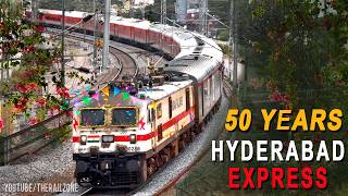 50 Years of Hyderabad Bengaluru Express Train #indianrailways #trainvideos #trains #wap7 #alco #LOCO