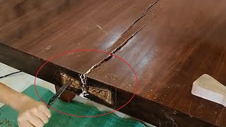Thrift Store Score! | Refinishing Solid Wooden Tables deformed crack | Furniture Restoration
