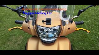 Ausbau der Lampenverkleidung.Piaggio Medley 125 Bj 2025.