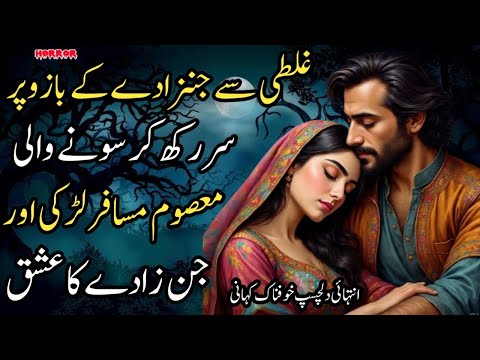 GHALTI SAY JINZADAY KAY BAAZU PAR SAR RAKH KAR SONAY WALI MASOOM MUSAFIR LARKI AUR JINZADAY KA ISHQ