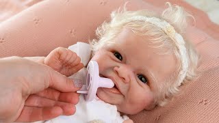 Happiest Silicone Reborn Baby Girl Susie Q #reborn #reborncommunity #baby #siliconebaby #rebornbaby