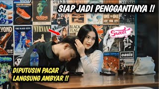 PRANK DIPUTUSIN PACARNYA DISAMPING GADIS CANTIK BEGINI REAKSINYA ‼️
