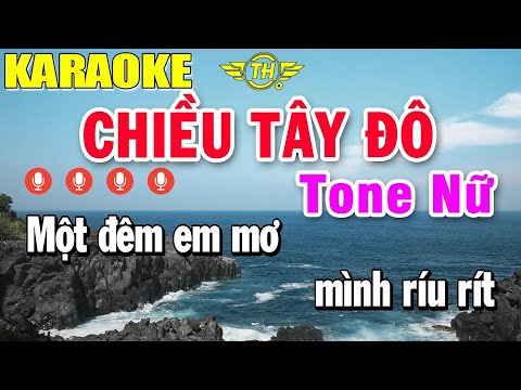 Chiều Tây Đô Karaoke Tone Nữ Nhạc Sống 2023 | Trọng Hiếu