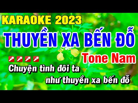 Karaoke Thuyền Xa Bến Đỗ Tone Nam Nhạc Sống | Hoài Phong Organ