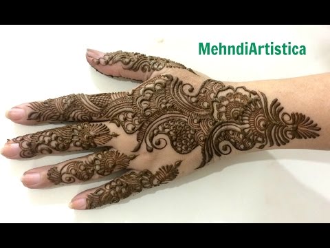 Pure Arabic Mehendi Design For Hands:Traditional Arab Henna Bel By MehndiArtistica (Easy Tutorial)